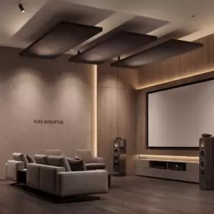 Акустическая панель для потолка CLOUD-A Black (206x64x5)